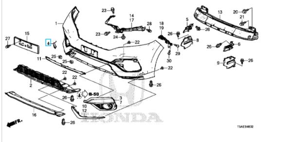 Honda Jazz 2018-2019 Front Tow Eye Cover - Image 2