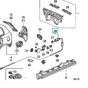 Honda Civic 5 Door 2001-2005 Fuel Lid Release Cable