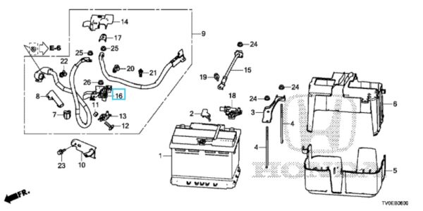 Honda Civic 2012-2016 Battery Fuse Terminal