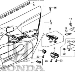 Honda Civic 2012-2016 OSF Window Switch Garnish