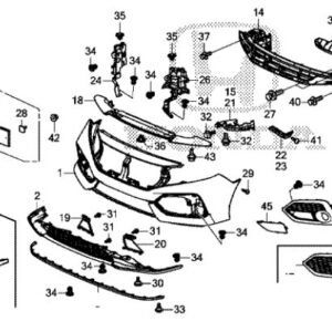Honda Civic SE 2017-2019 NSF Bumper Garnish