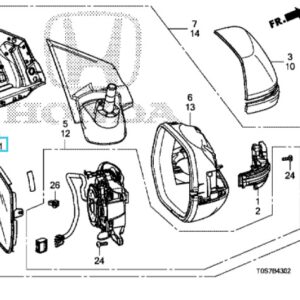 Honda CR-V 2015-2018 EX Nearside Mirror Glass