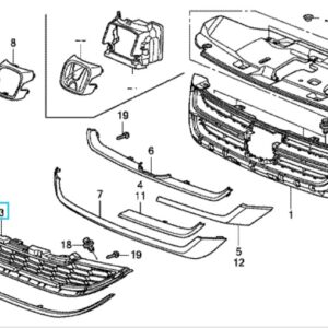 Honda CR-V 2010-2012 Front Grille Lower Mesh