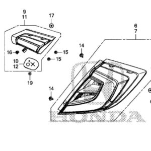 Honda Civic 2017-2021 Tail Light Grommet