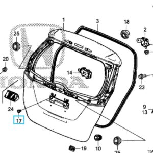 Honda Jazz 2016-2019 Tailgate Outer Grommet