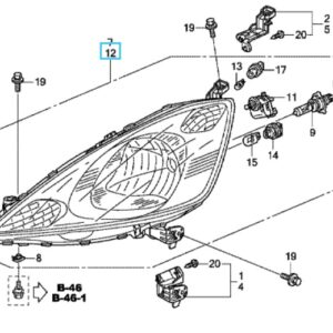 Honda Jazz 2009-2015 Nearside Headlight