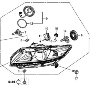 Honda CR-Z Offside Headlight