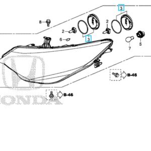 Honda Civic 2012-2016 Headlight Bulb Cap