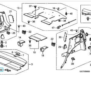 Honda FR-V 2007 Parcel Shelf Hook