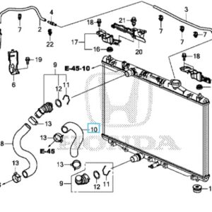 Honda CR-V Diesel 2013-2014 Lower Radiator Hose