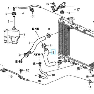 Honda CR-V Petrol 2007-2012 Lower Radiator Hose