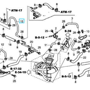 Honda Various Models 2.2 Diesel 2009-2015 EGR Water Outlet Valve Hose