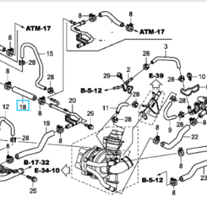 Honda Various Models 2.2 Diesel 2009-2015 EGR  Cooler Water Outlet Hose