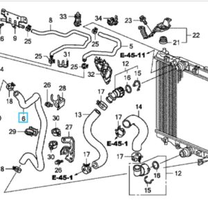 Honda CR-V I-DTEC 2010-2012 Lower Expansion Hose