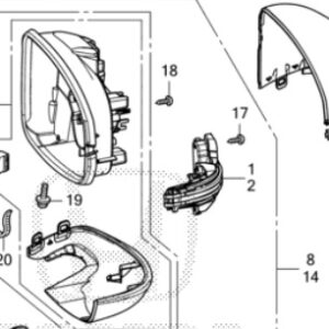 Honda Jazz 2016-2020 OS Mirror Housing Set