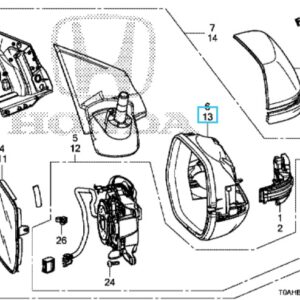 Honda CR-V 2013-2018 Passenger Side Mirror Housing