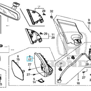 Honda Civic 2014-2016 Nearside Mirror Housing