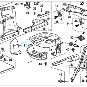 Honda CR-V 2007-2012 Shock Absorber Maintenance Lid OSR