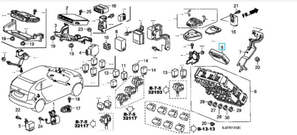 Honda FR-V 2005-2006 Integrated Control Unit