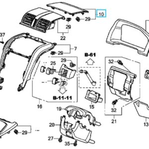 Honda CR-V 2007-2012 Centre Upper Dash Lid