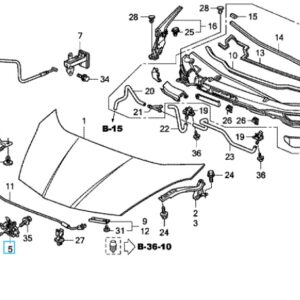 Honda Jazz 2009-2015 Bonnet Lock