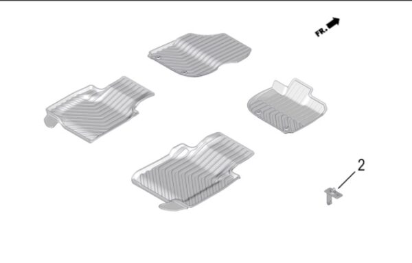 Honda HR-V e:HEV 2022 onwards Front & Rear Rubber Mat Set