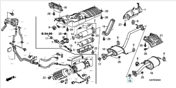 Honda FR-V Gasket Silencer