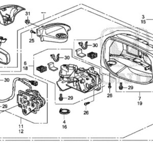 Honda Jazz ES 2012-2014 Nearside Mirror Unit