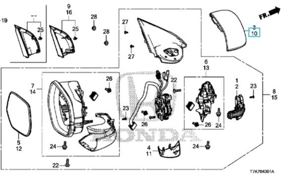 Honda HR-V 2016-2020 Nearside Mirror Cover