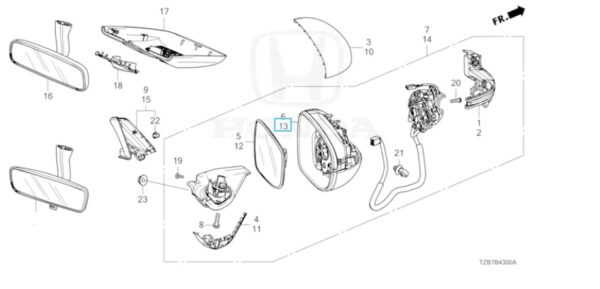 Honda Jazz E:HEV Nearside Mirror Housing