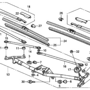 Honda Civic 2006-2011 Nearside Front Wiper Arm Nut Cover