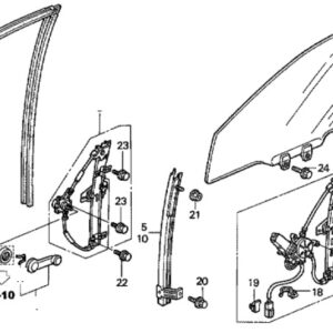 Honda Civic 2004-2005 Nearside Front Window Runchannel