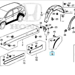 Honda CR-V 2013-2018 NS Rear Wheel Arch Garnish