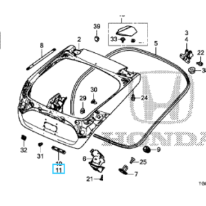 Honda Civic 5DR 2017-2021 Tailgate Stopper LH