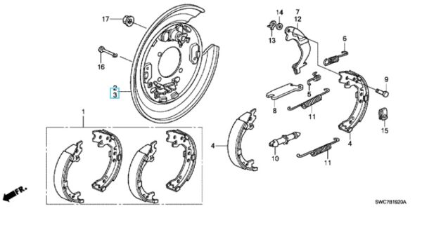 Honda CR-V 2007-2012 NSR Brake Disc Backing Plate