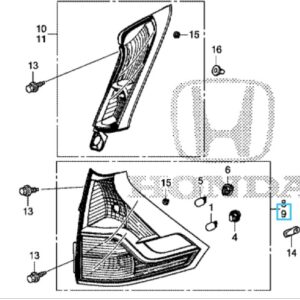 Honda CR-V 2015-2018 NSR Lower Taillight
