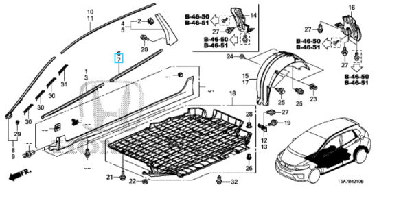 Honda Jazz 2016-2020 LHR Door Moulding