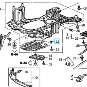 Honda Civic 2006-2011 Undertray Nut
