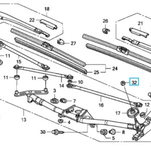 Honda Civic 2006-2011 Front Wiper Arm Nut
