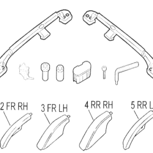 Honda Accord 3003-2008 Left Front Roof Rail Cover, 08L04-SED-0M016
