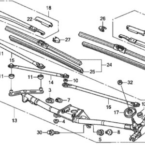Honda Civic 2006-2011 Offside Front Wiper Arm Nut Cover
