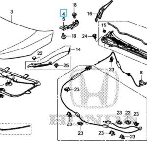 Honda Civic 2018-2020 Offside Bonnet Hinge