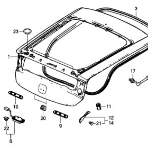 Honda CR-Z Offside Tailgate Stay