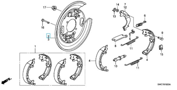 Honda CR-V 2007-2012 OSR Brake Disc Backing Plate