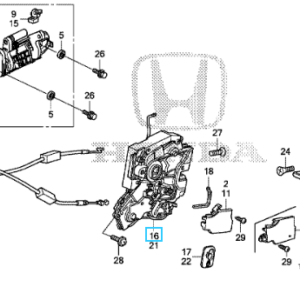 Honda Jazz 2011-2015 RHR Door Lock Actuator