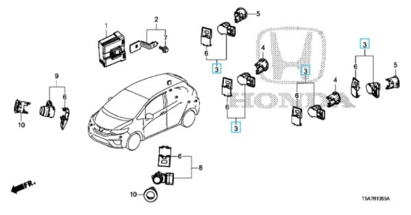 Honda Jazz 2016-2017 Rear Parking Sensor