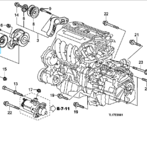 Honda Accord 2006 - 2015 Auto Tensioner Pulley