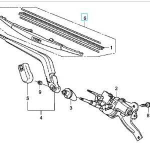 Honda Jazz 2009-2015 Rear Wiper