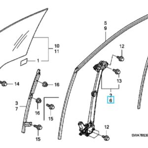 Honda CR-V 2007-2012 NSF Window Regulator