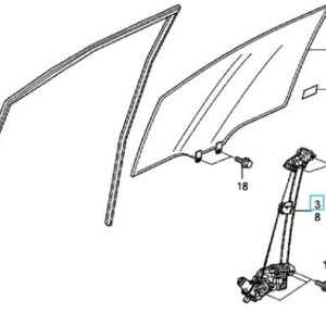 Honda Jazz 2009-2015 OSF Window Regulator
